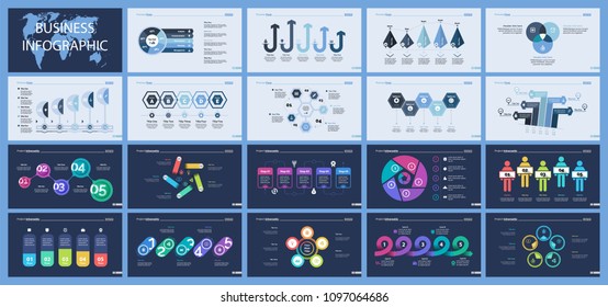 Conjunto de gráficos de infografía de concepto de planificación o estrategia