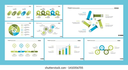 Set of planning or strategy concept infographic charts. Business diagrams for presentation slide templates. For corporate report, advertising, banner and brochure design