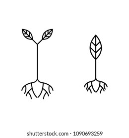 A set of plant icons