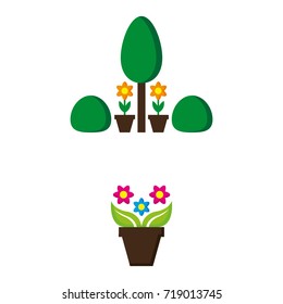 A set of plant icons