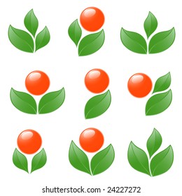 Set of plant icons. Vector-Illustration