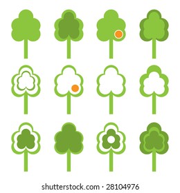 Set of plant icons. Vector-Illustration