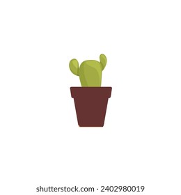 set of plants with brown pots plant