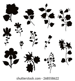 Set of plants. Vector illustration.