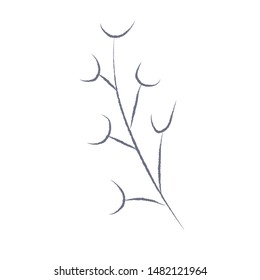 Set of plants. Vector stock illustration.