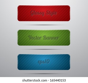 Set of plastic banners with shiny lights for business design, infographics, reports, progress, step presentation, number options, websites or workflow layout. Clean and modern style 