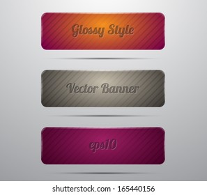 Set of plastic banners with shiny lights for business design, infographics, reports, progress, step presentation, number options, websites or workflow layout. Clean and modern style 