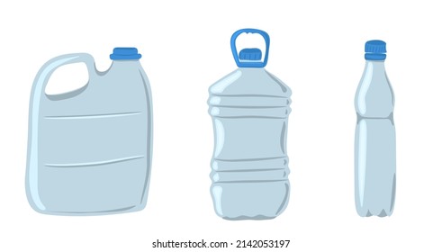 Set of plastic bottle. Vector illustration