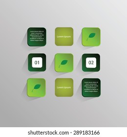 Set of plastic buttons for websites (UI) or business design