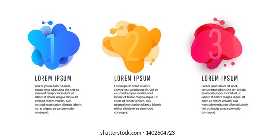A set of plastic liquid gradient shapes with geometric lines