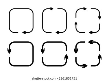 set of play arrow icon, replay symbol. black dynamic design. vector illustration for app, web.