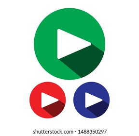 Set Play button. Vector button.