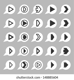 Set of play icons
