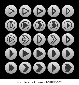 Set of play icons