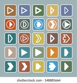 Set of play icons