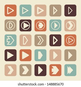 Set of play icons