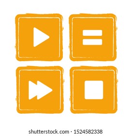 Set of player vector icon.