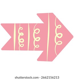 Set of playful colorful arrow vector with simple patterns, perfect for graphic design, banners, web elements, cards, planners, and creative projects.
