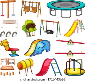 Set of playground element illustration