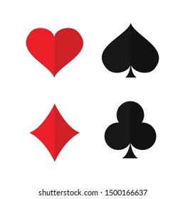 set of playing card casino symbol. vector illustration