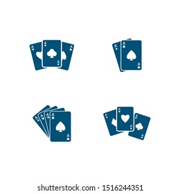 Set of Playing card icon vector