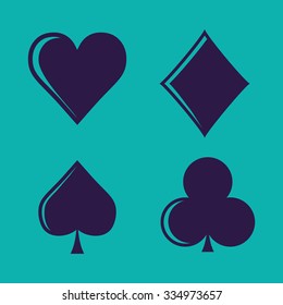 Set of playing card suits