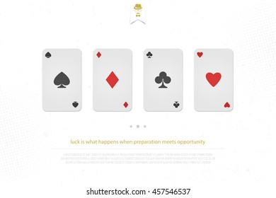 set of playing card suits isolated on white background. vector banner design. hearts, spades, diamonds and clubs symbol. casino and poker rooms decoration. entertainment concept