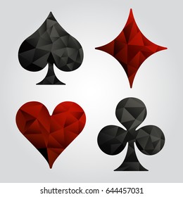 Set of playing card suits : Vector Illustration