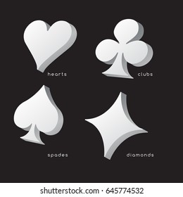 Set of playing card suits : Vector Illustration