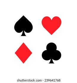 Set Playing Card Symbols Stock Vector (Royalty Free) 239641768 ...