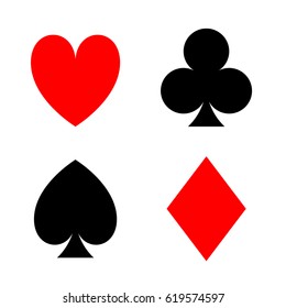 Set of playing card symbols.