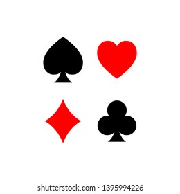 Set of playing cards icon vector.