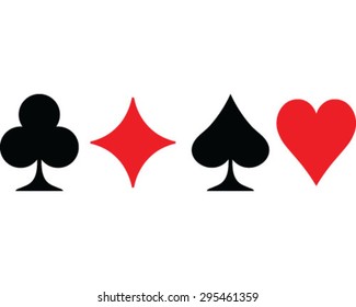 Set Playing Cards Symbol Vector Isolated Stock Vector (Royalty Free ...