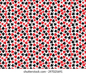 Set of playing cards symbol, vector, isolated, background, pattern, seamless