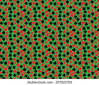 Set of playing cards symbol, vector, isolated, background, pattern, seamless