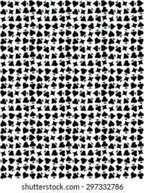 Set of playing cards symbol, vector, isolated, background, pattern