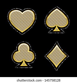 The set of playing cards symbols in luxury style / Playing cards symbols / Luxury symbols
