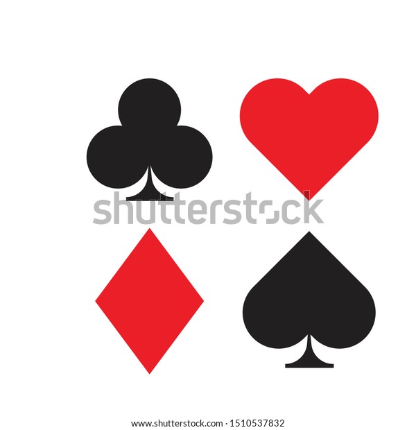 Set Playing Poker Card Suits Isolated Stock Vector (Royalty Free ...