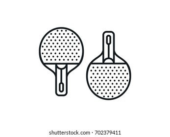 set of playing rackets for ping-pong icon