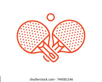 set of playing rackets for ping-pong icon