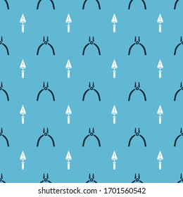 Ajuste la herramienta Pliers y Trowel en un patrón transparente. Vector