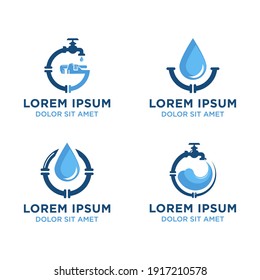 Set of plumbing logo Vector