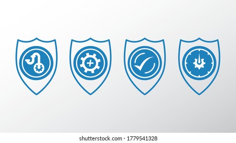 Set of plumbing service icons badge