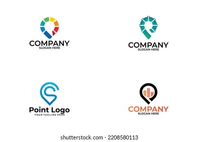 set of point arrow, point stat design template