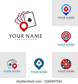 Set of Point Poker logo vector template, Creative Poker logo design concepts