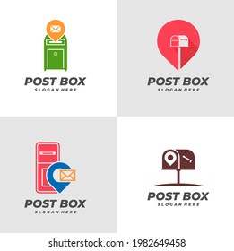 Set of Point Post Box logo vector template, Creative Post Box logo design concepts