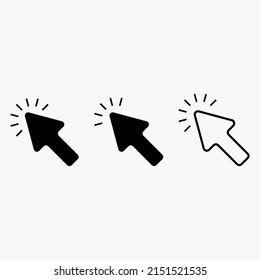 Set of pointer icon. cursor icon vector illustration.