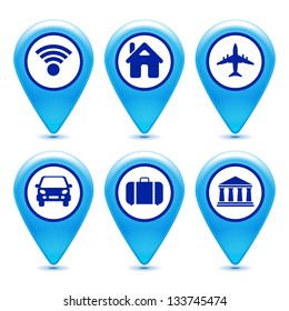 set of pointer icons on a white background
