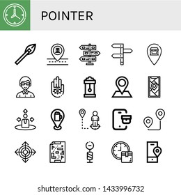 Set of pointer icons such as Clock, Arrows, Location pin, Signpost, Directions, Pin, Teacher, Hand, Wall clock, Gps, Navigation, Location, Tracking, Route, Direction , pointer