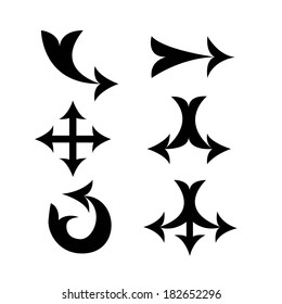 Set of pointer icons. Vector art